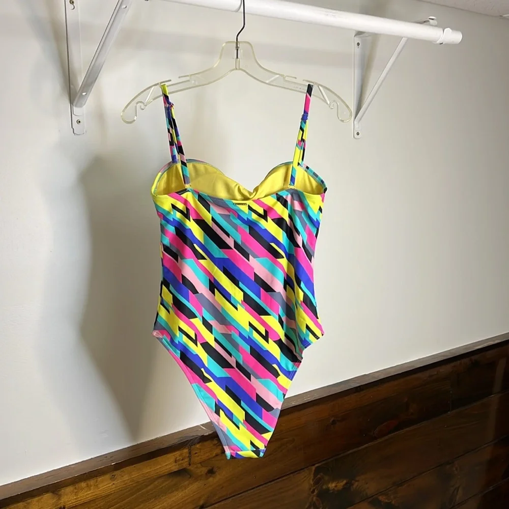 NWT Relleciga‎ Color Block One Piece Swimsuit- L